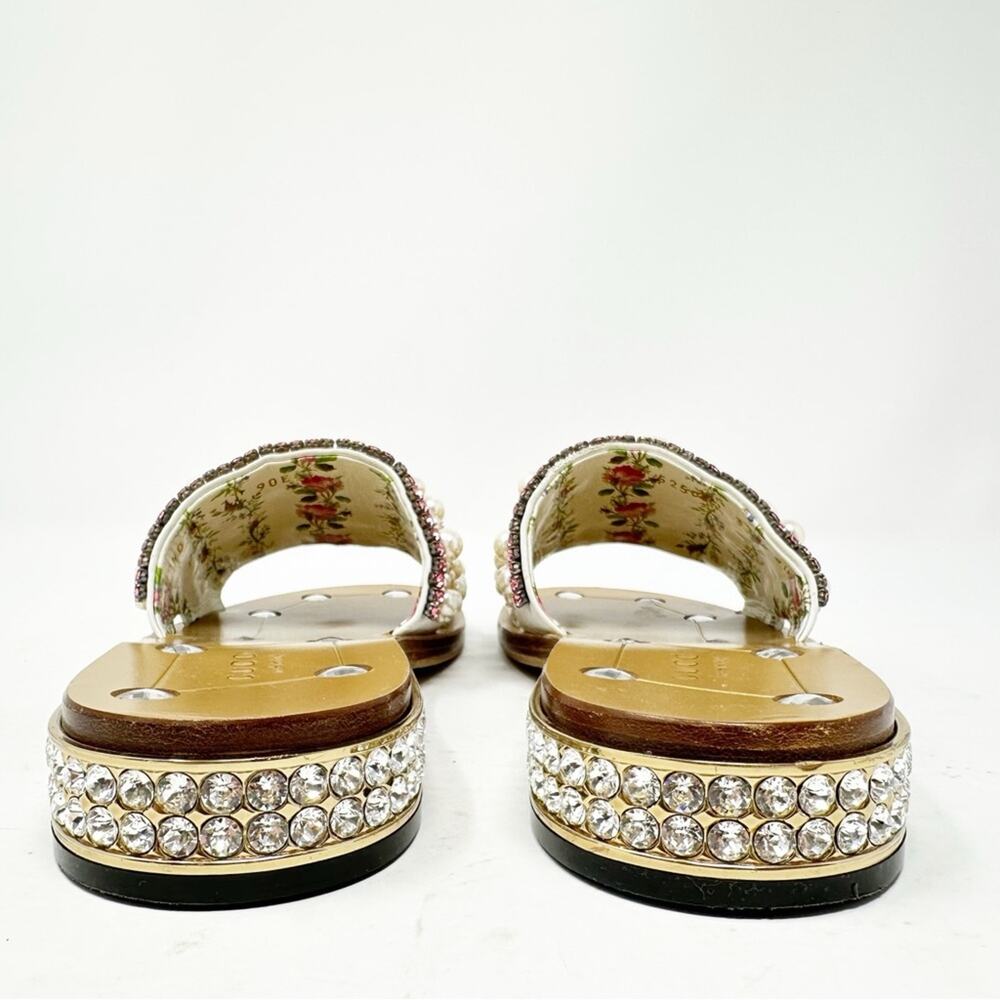 Gucci Pearl Crystal Slide Sandals Womens Size EU 37 - Picture 3 of 15